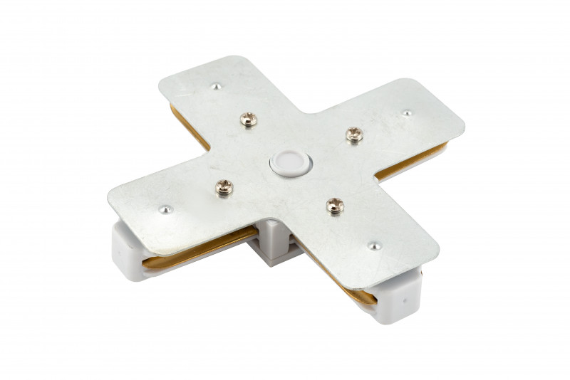 Коннектор Х-образный Denkirs DK Track White TR1104-WH