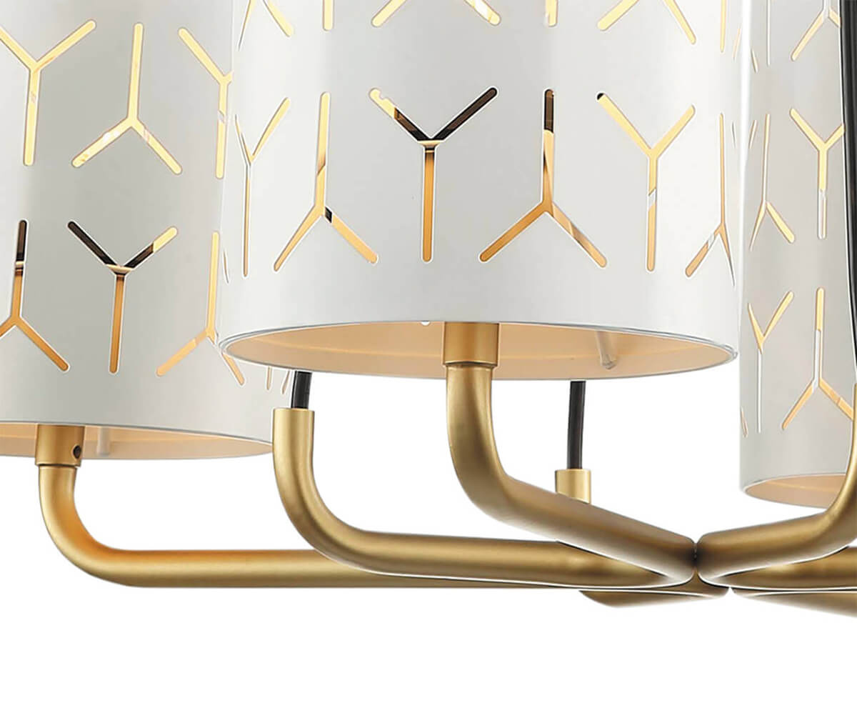 Подвесная люстра Lumien Hall Аврил 4004/4P-GD-WT