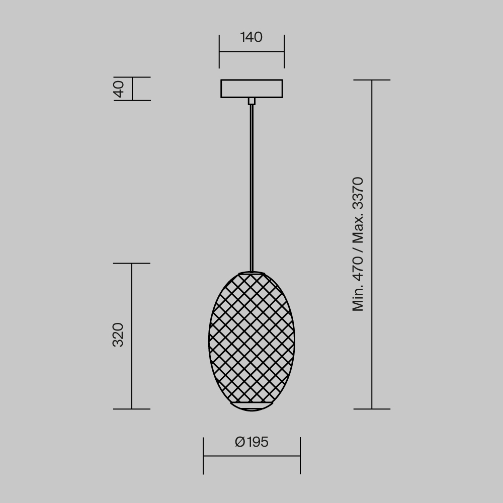 Подвесной светильник Maytoni Bruma MOD397PL-L14B3K