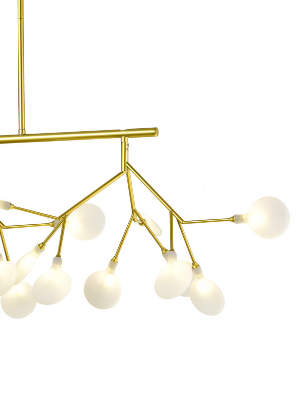 Люстра на штанге Natali Kovaltseva GRACE 75128/12C GOLD SATIN