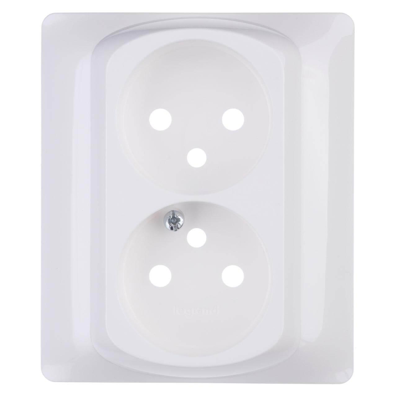 Лицевая панель Legrand Galea Life розетки 2х2К белая 771035