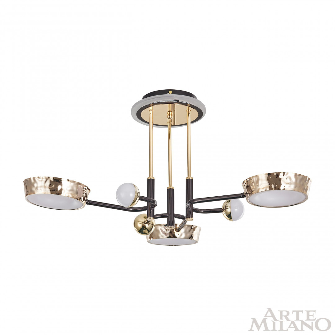 Потолочная светодиодная люстра Arte Milano Ferrara 273210/6 BK/GD