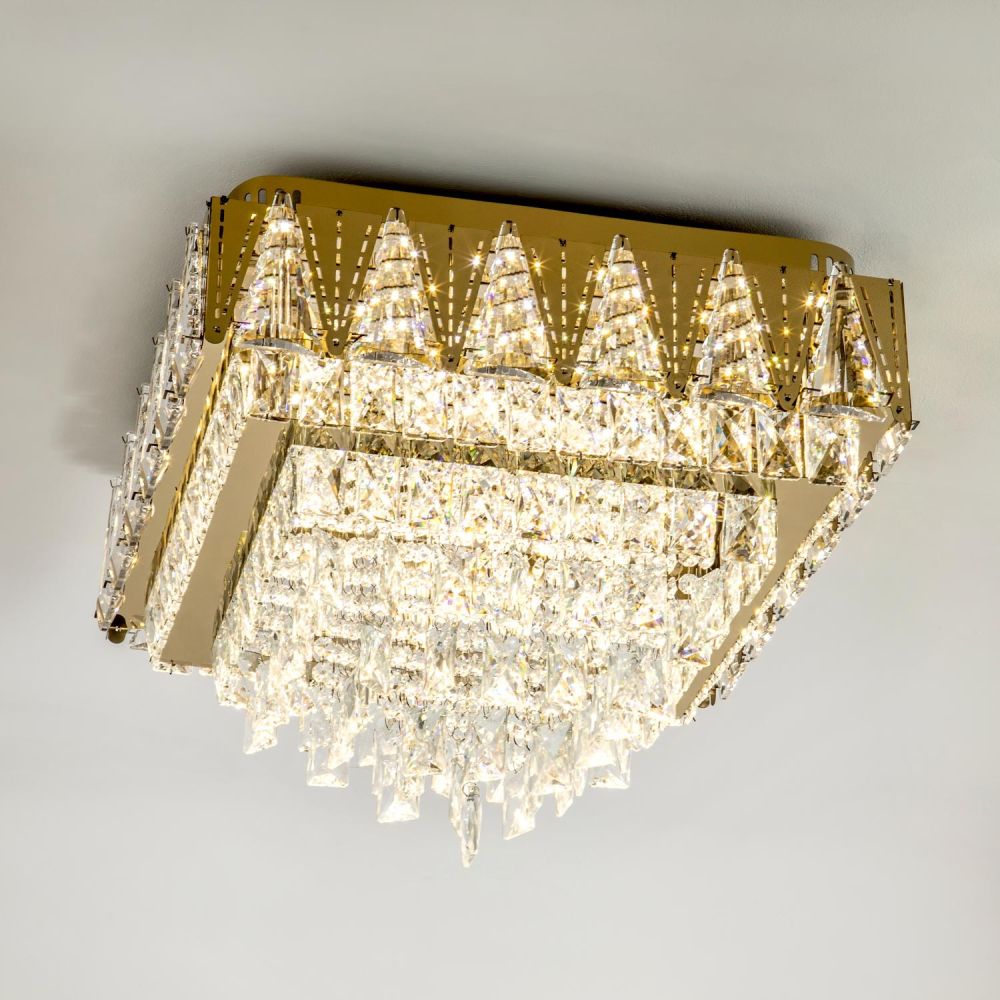 Потолочная люстра LED4U L9437-500-500 GD с УД