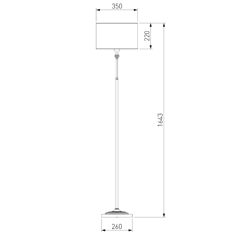Торшер Eurosvet Ofelia 01050/1 серебро