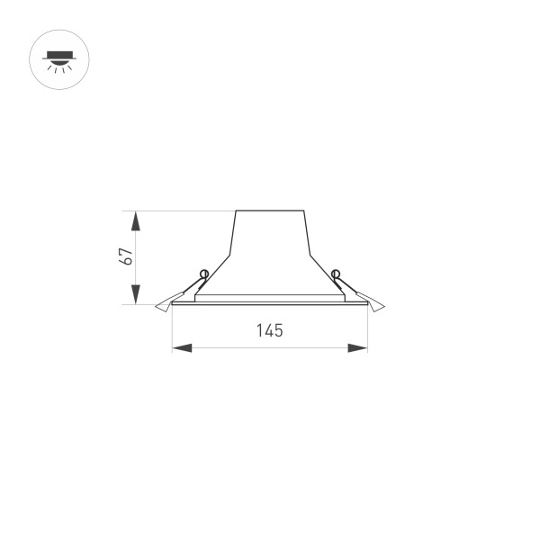 Встраиваемый светильник Arlight IM-Storm-R145-15W Day4000-MIX 032432