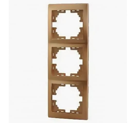 Рамка 3-местная вертикальная Lezard Mira 701-1300-153