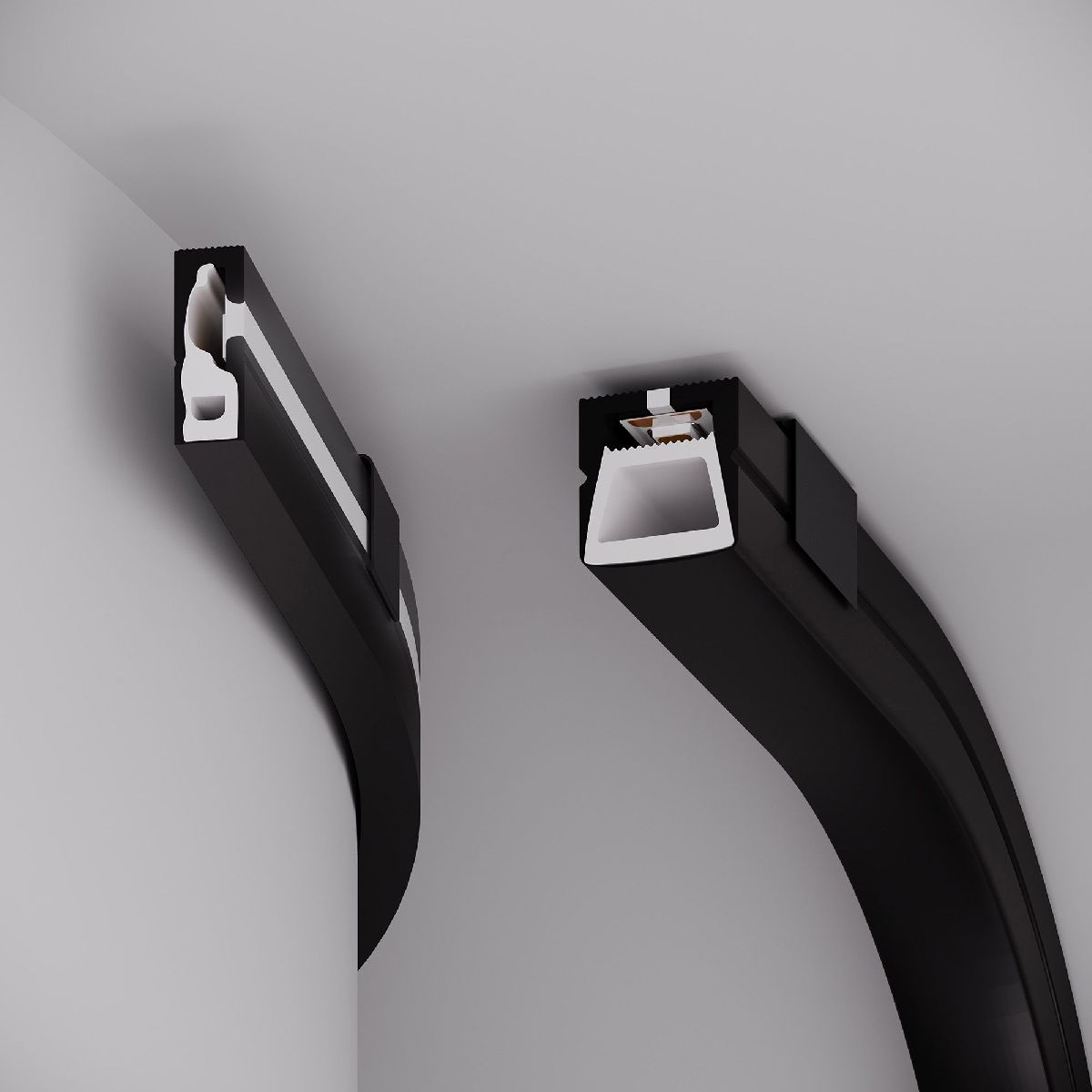 Силиконовый профиль Arlight WPH-FLEX-1616-TOP-S11-5m FULL BLACK 045774