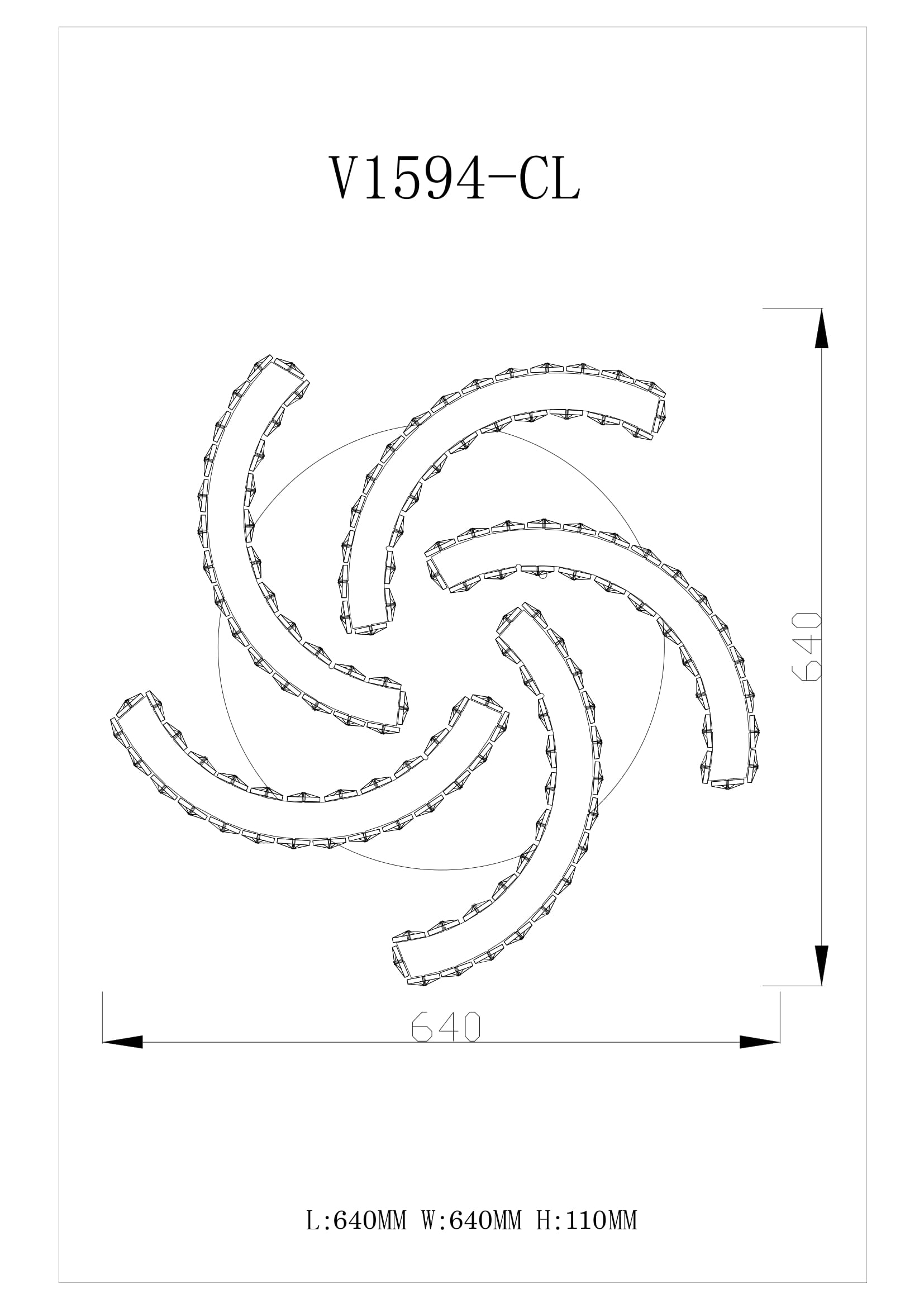 Потолочная светодиодная люстра Moderli Luna V1594-CL