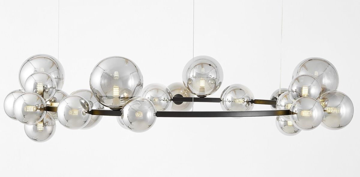 Подвесная люстра Lumina Deco LDP 7033-24 BK+GY