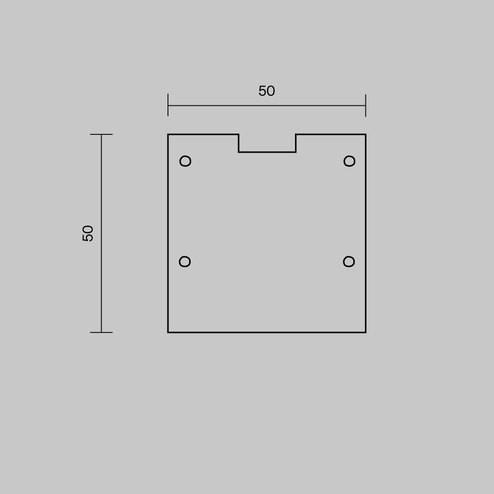 Комплект заглушек для профиля 50×50 2шт Maytoni Led Strip ALM-5050T-B-EC 642047