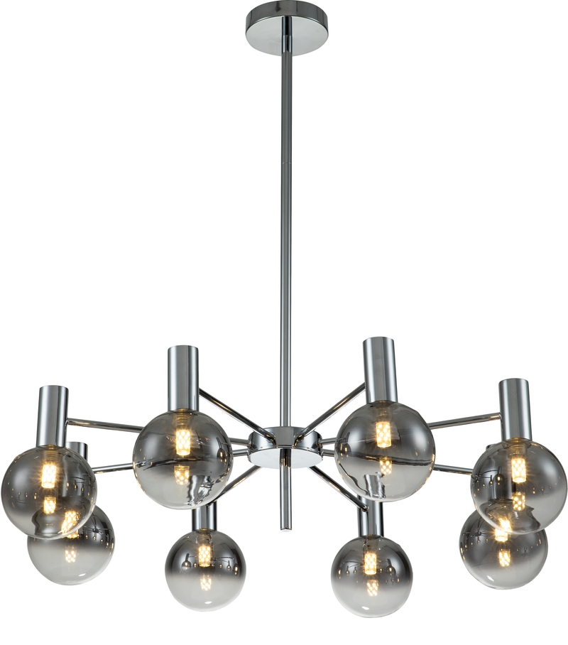 Люстра на штанге Indigo Collana 13015/8R Chrome V000223