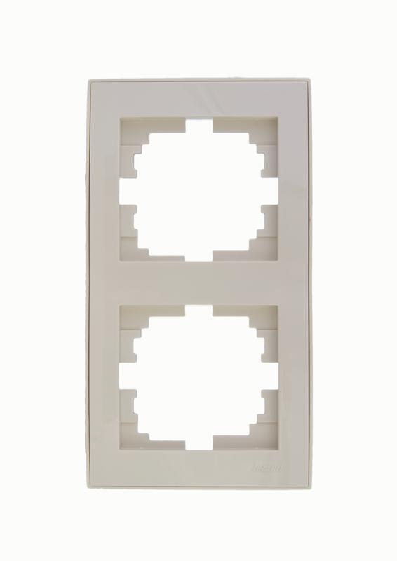 Рамка 2-местная вертикальная Lezard Rain 703-0303-152