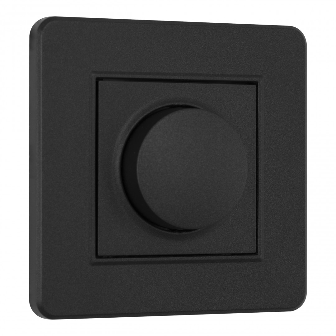 Диммер с рамкой Arte Milano SET16-1-48-1 black
