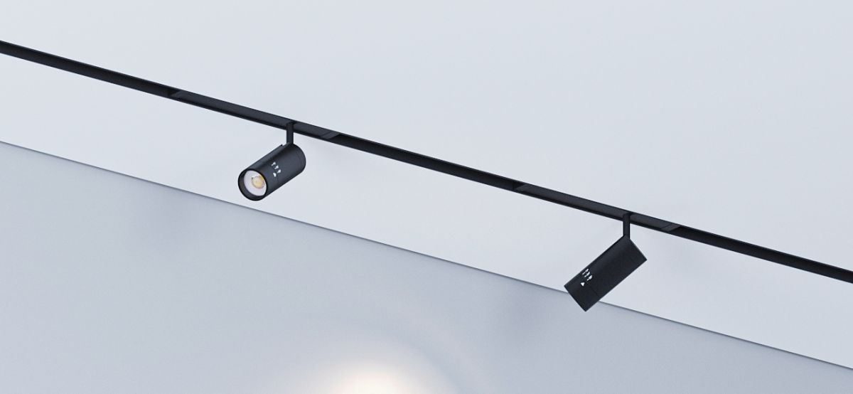 Трековый магнитный светильник Luminotti Slimline Baddy L.212.07.CCT.BK