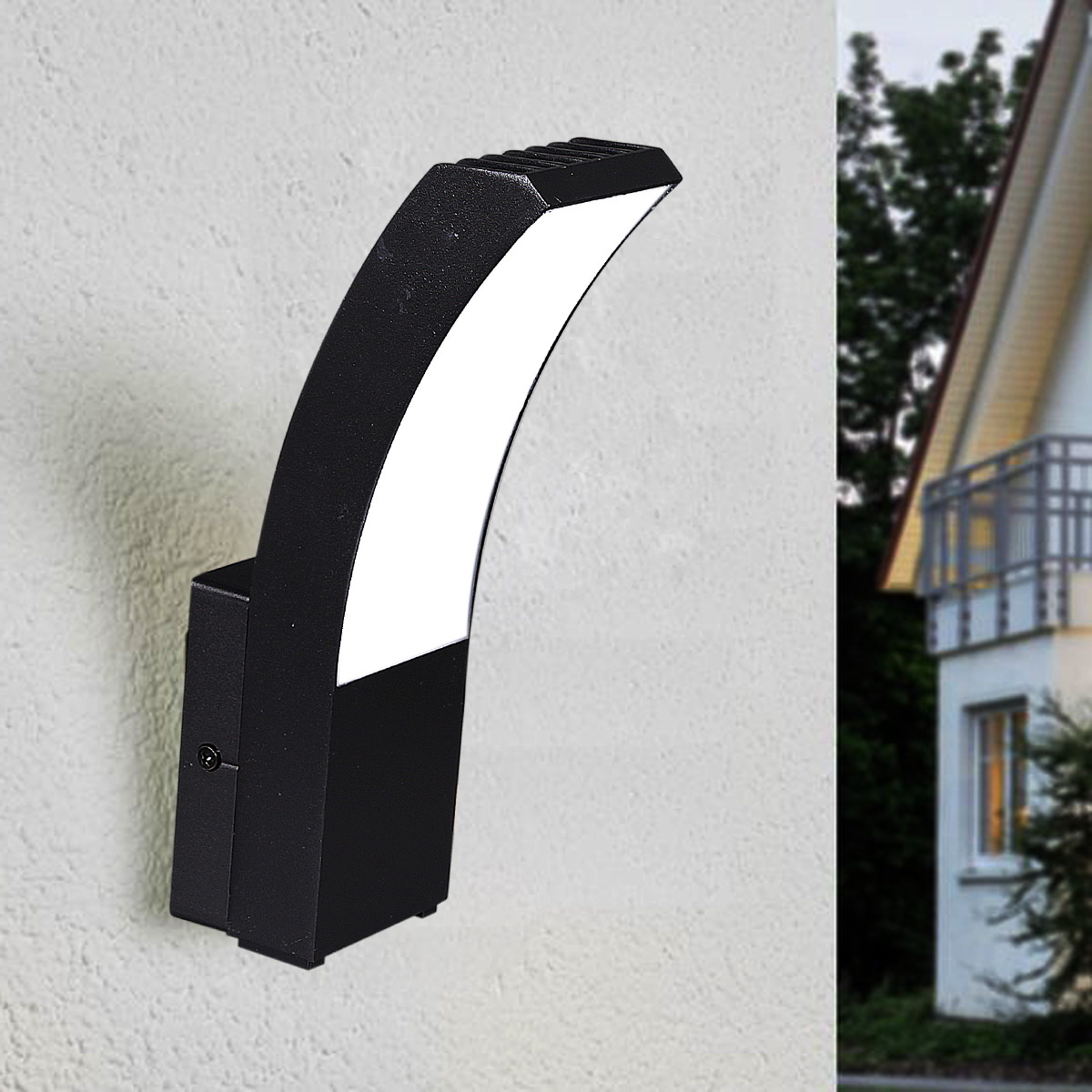 Уличный настенный светильник Reluce 08294-9.2-001TL LED12W BK