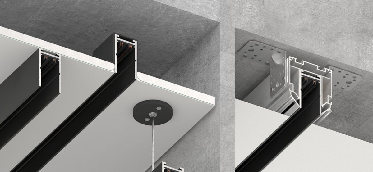 Шинопровод Luminotti Slimline L.200.1M.BK.3