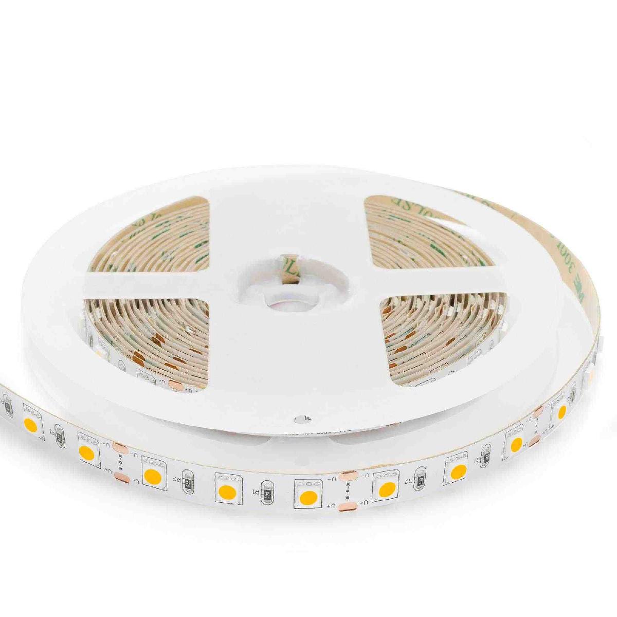 Светодиодная лента Apeyron 24В ПРО 14,4Вт/м smd5050 60д/м IP20 1100Лм/м 5м 3000К 00-308