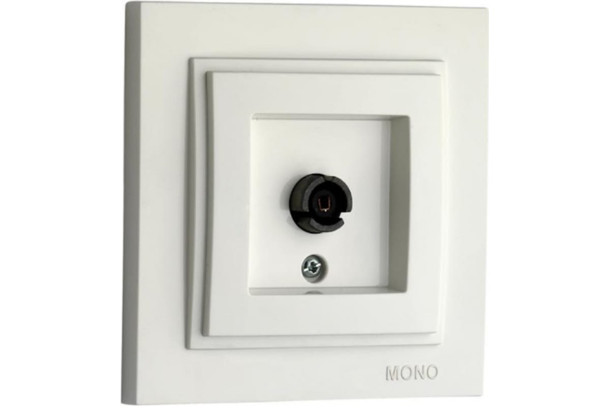 Розетка TV концевая с экраном Mono Electric Despina жемчуг 102-252505-138