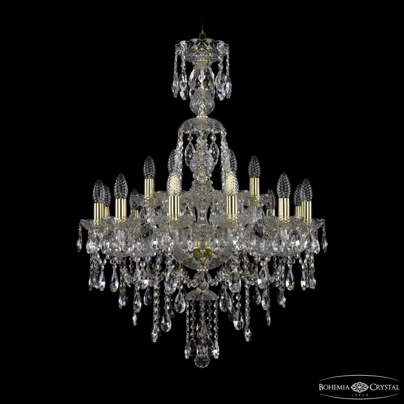 Подвесная люстра Bohemia Ivele Crystal 1415/12+6/220/XL-86 G