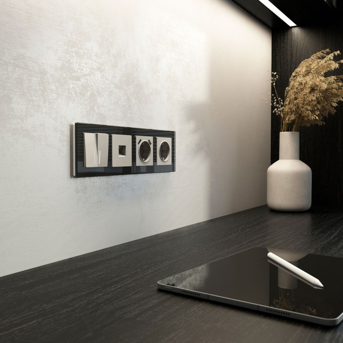 Выключатель двухклавишный с подсветкой Werkel W1220104 4690389211911 a069457