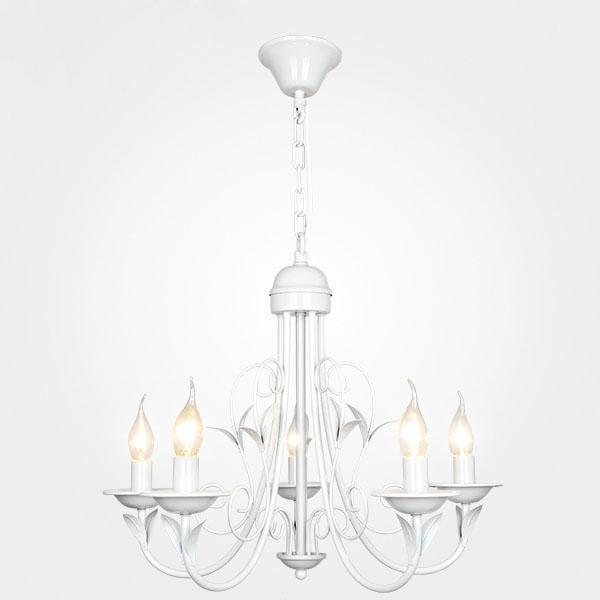 Подвесная люстра Eurosvet Афина 60050/5 глянцевый белый