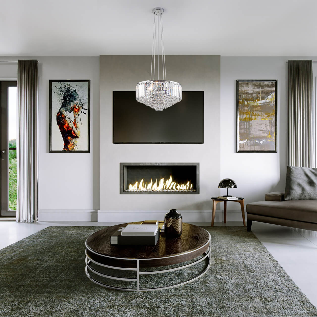 Подвесная люстра Eurosvet Torreta 10121/5 хром/прозрачный хрусталь Strotskis Smart (10105/5)