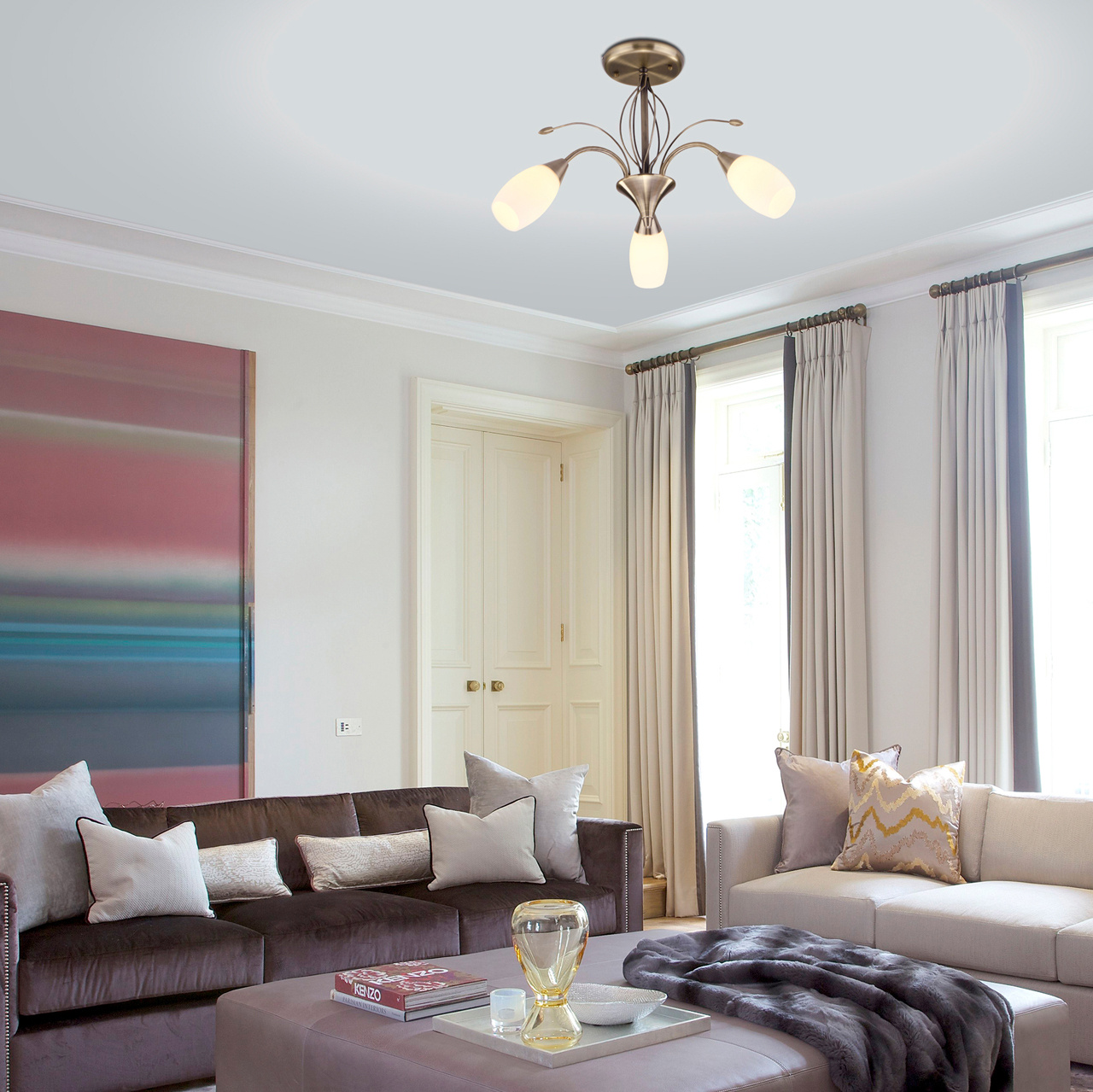 Потолочная люстра Eurosvet Ginevra 30280/3 античная бронза