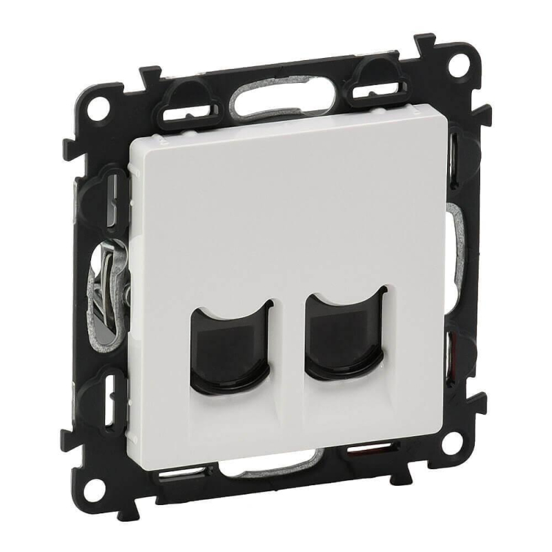 Телефонная розетка RJ11 двойная Legrand Valena Life белая 753139