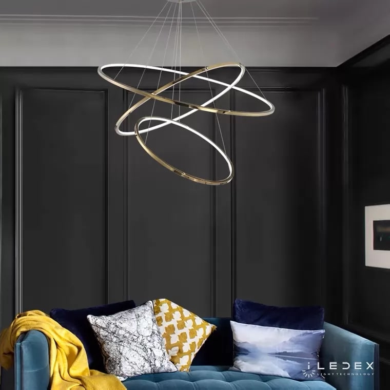 Подвесная люстра iLedex Axis 10112P/3-63W-3000K (8/6/4) BR