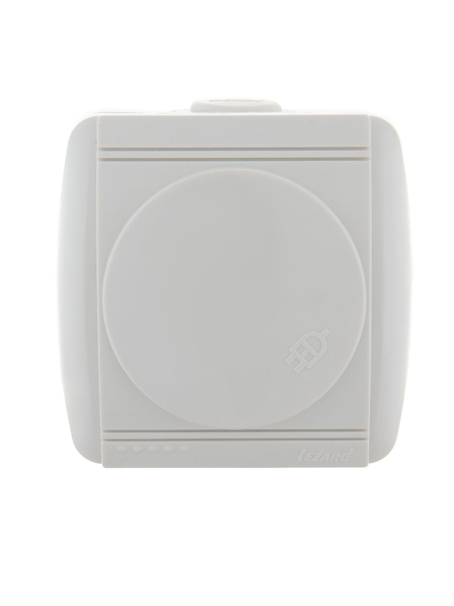 Розетка с/з с крышкой Lezard Nata 710-0200-123