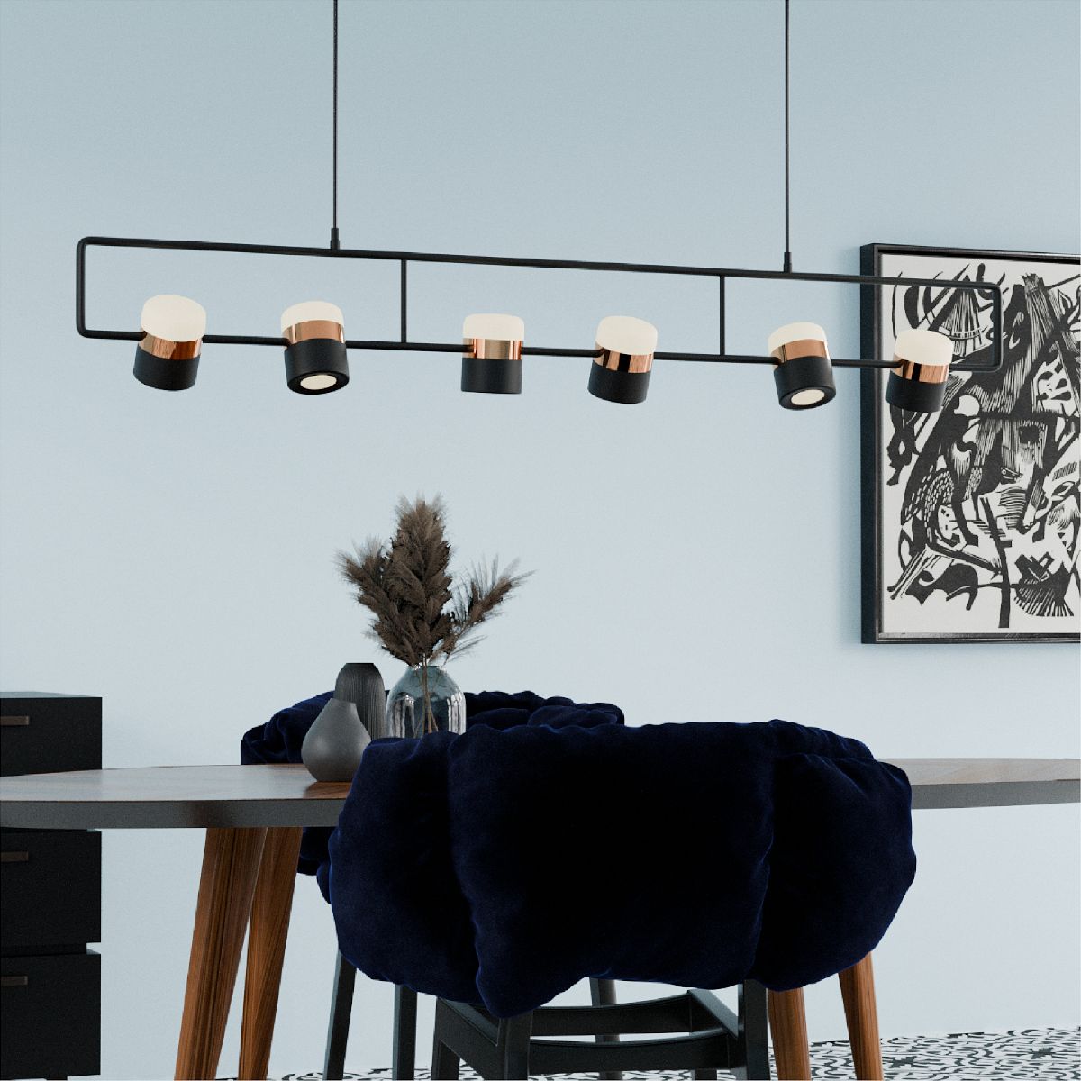 Подвесной светильник Lightera Rudolf LE114L-6B WIFI