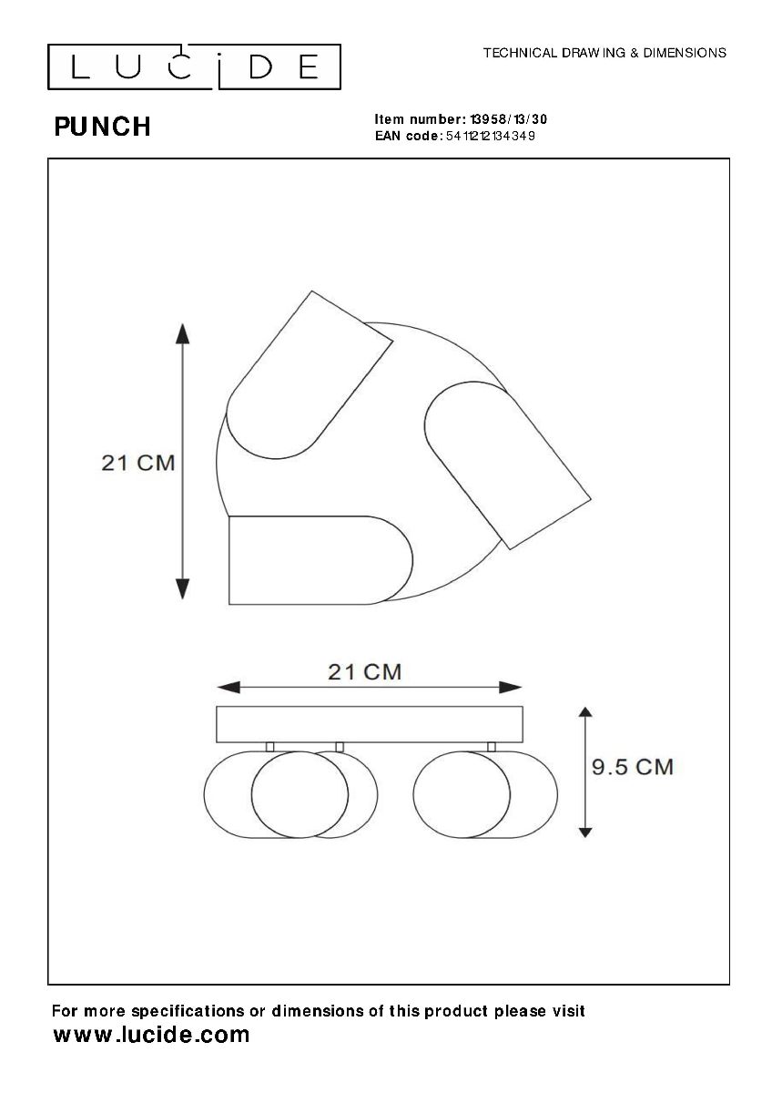 Спот Lucide Punch 13958/13/30