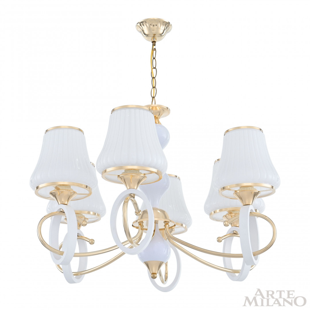 Подвесная люстра Arte Milano Florentia-2387 302387/6 Wh/Gd