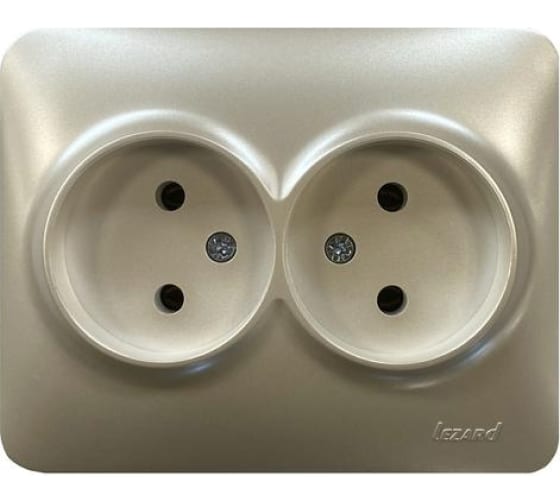 Розетка двойная б/з Lezard Karina Life 708-3000-128B