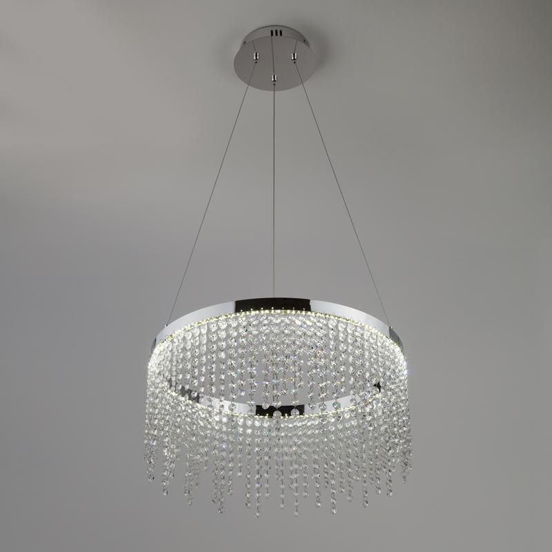 Подвесная светодиодная люстра Eurosvet Royal 90050/1 хром