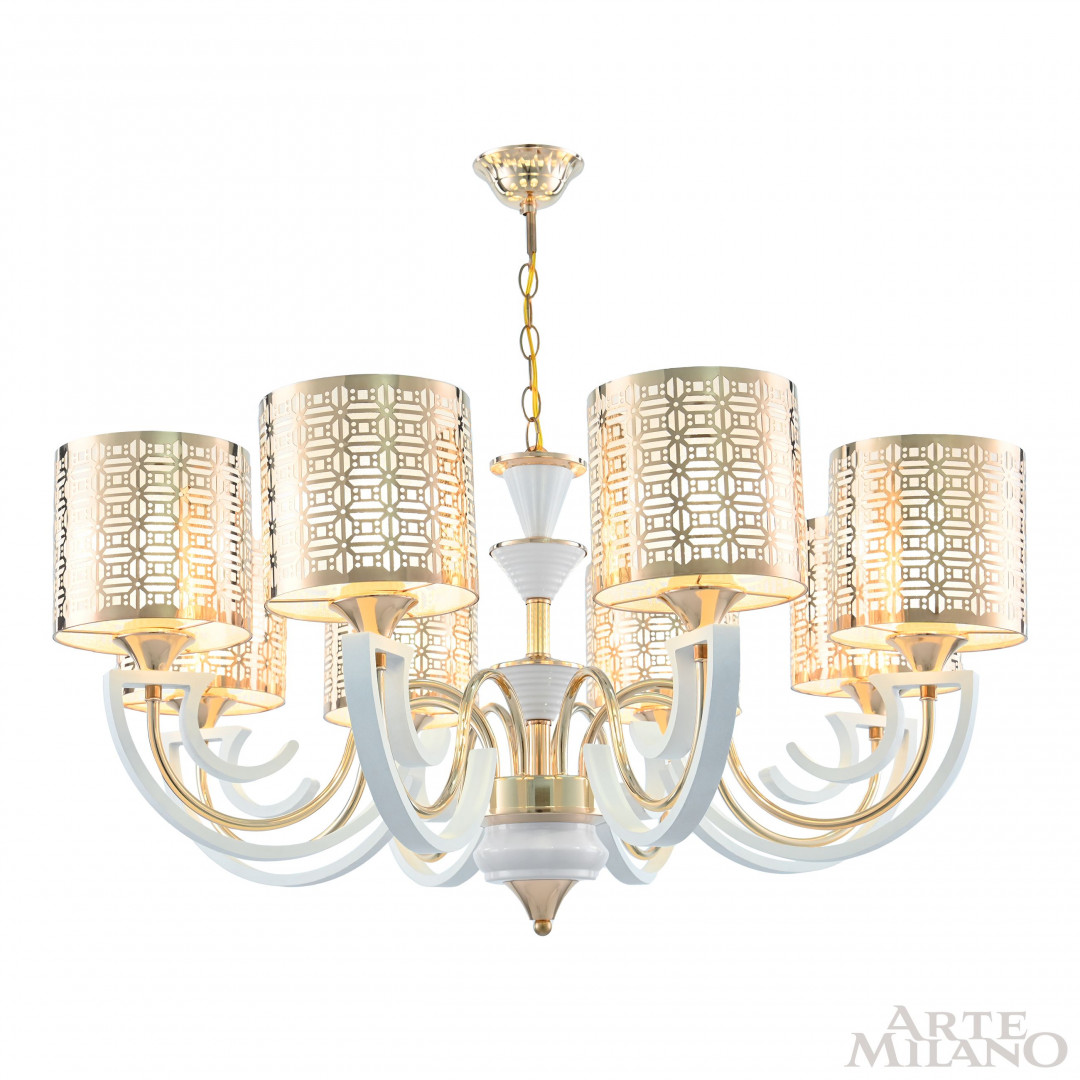 Подвесная люстра Arte Milano Florentia-8857 308857/8 Wh/Gd