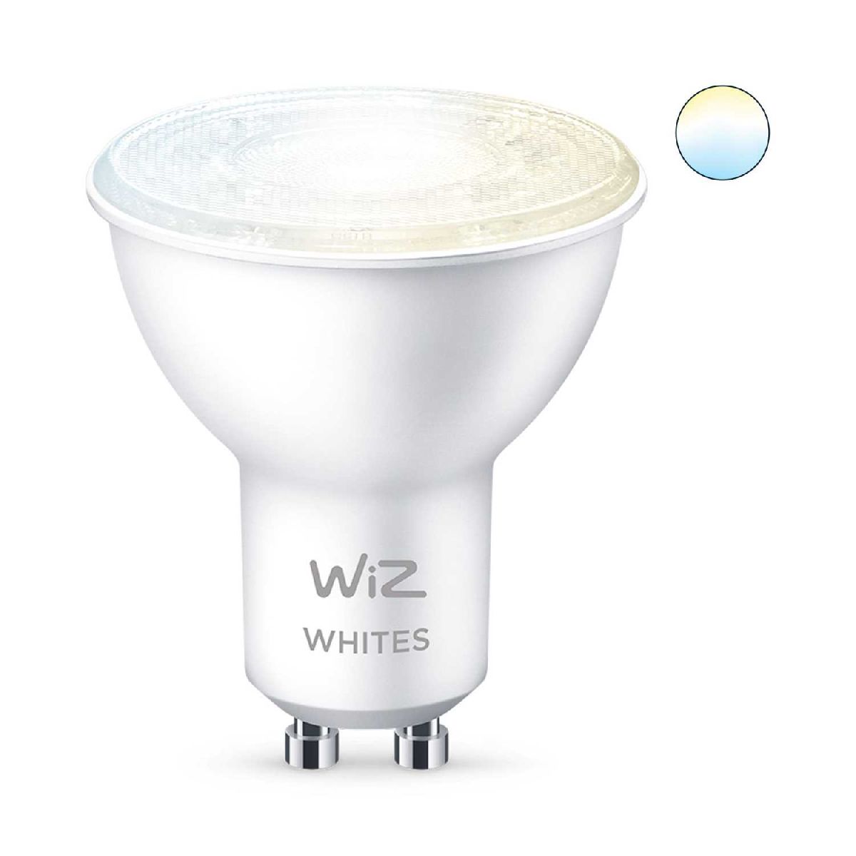 Умная светодиодная лампа Wiz Wi-Fi BLE50WGU10927-65TW 1PF/6 GU10 4,7W 2700K 929002448302