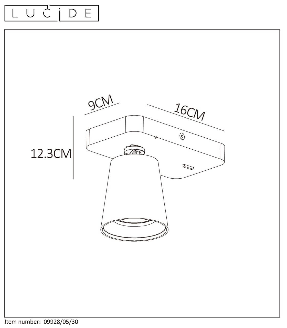 Спот Lucide TURNON 09928/05/30