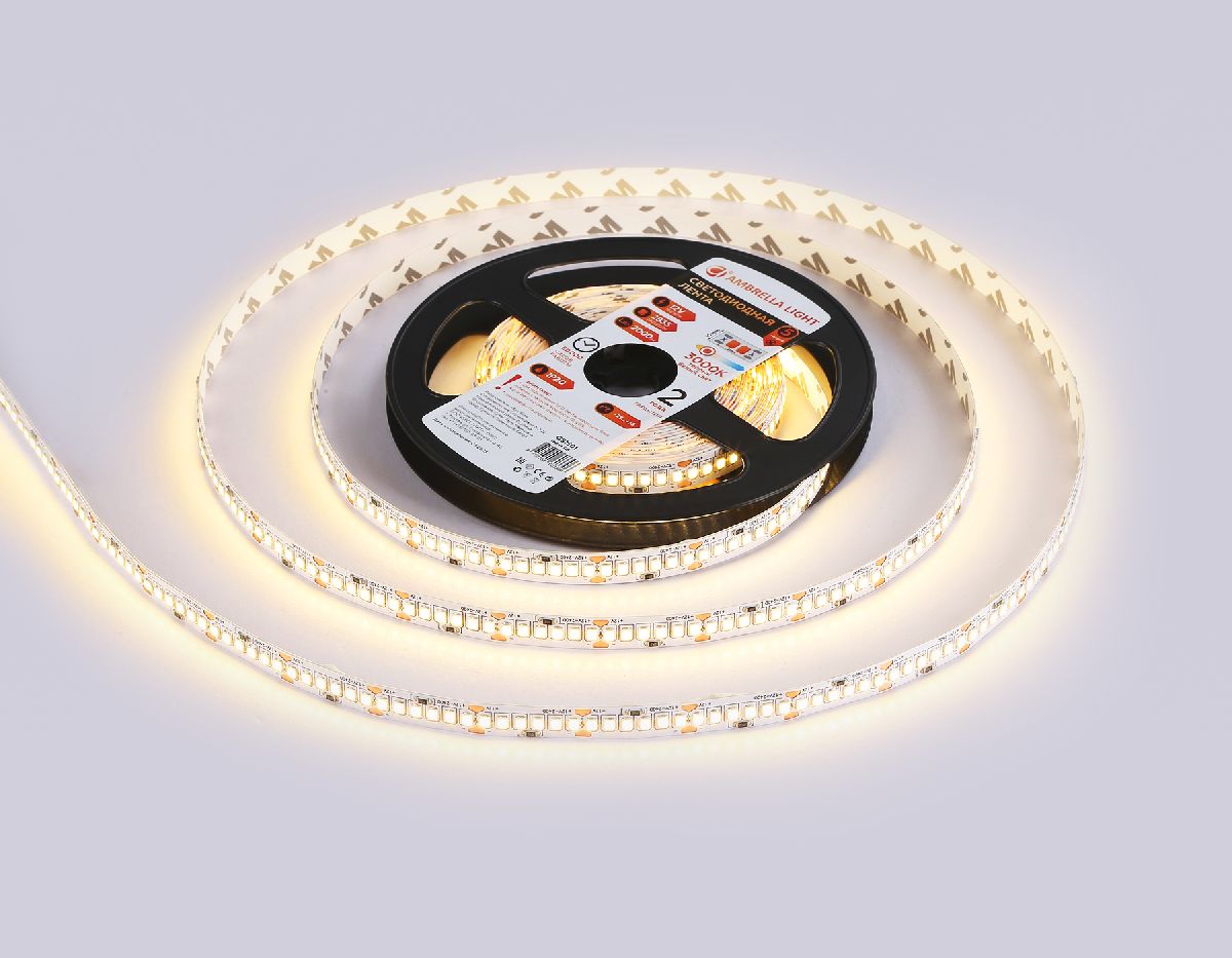 Светодиодная лента Ambrella Light LED Strip 12В 2835 19,2Вт/м 3000K 5м IP20 GS1501