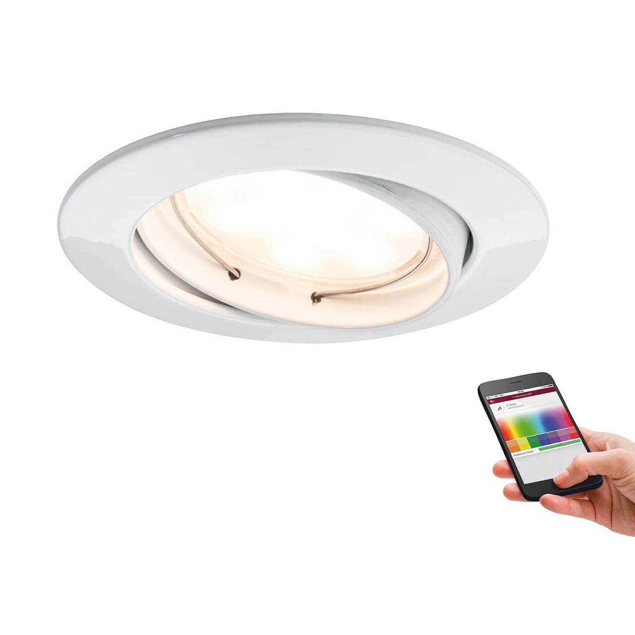 Встраиваемый светодиодный светильник Paulmann Line Led Smart Coin 92094