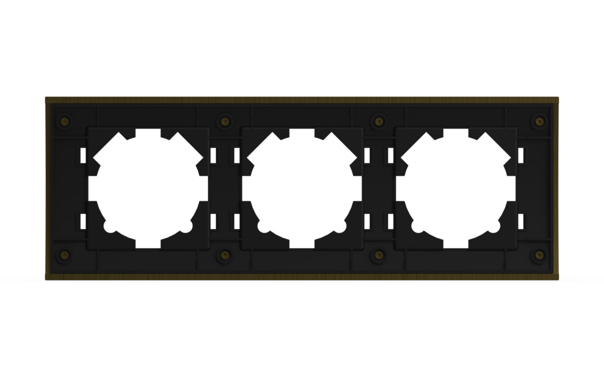 Рамка трехместная ELBI Zena Platin 500-075800-227