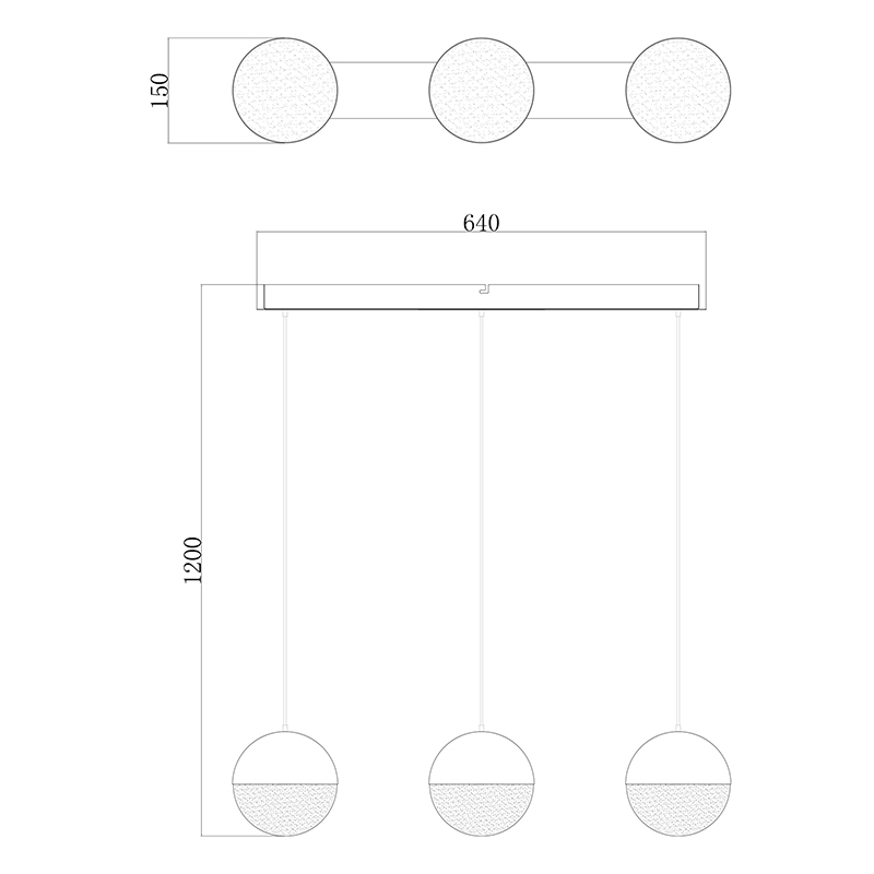 Подвесной светильник Zumaline CHELAN PL180414-3A