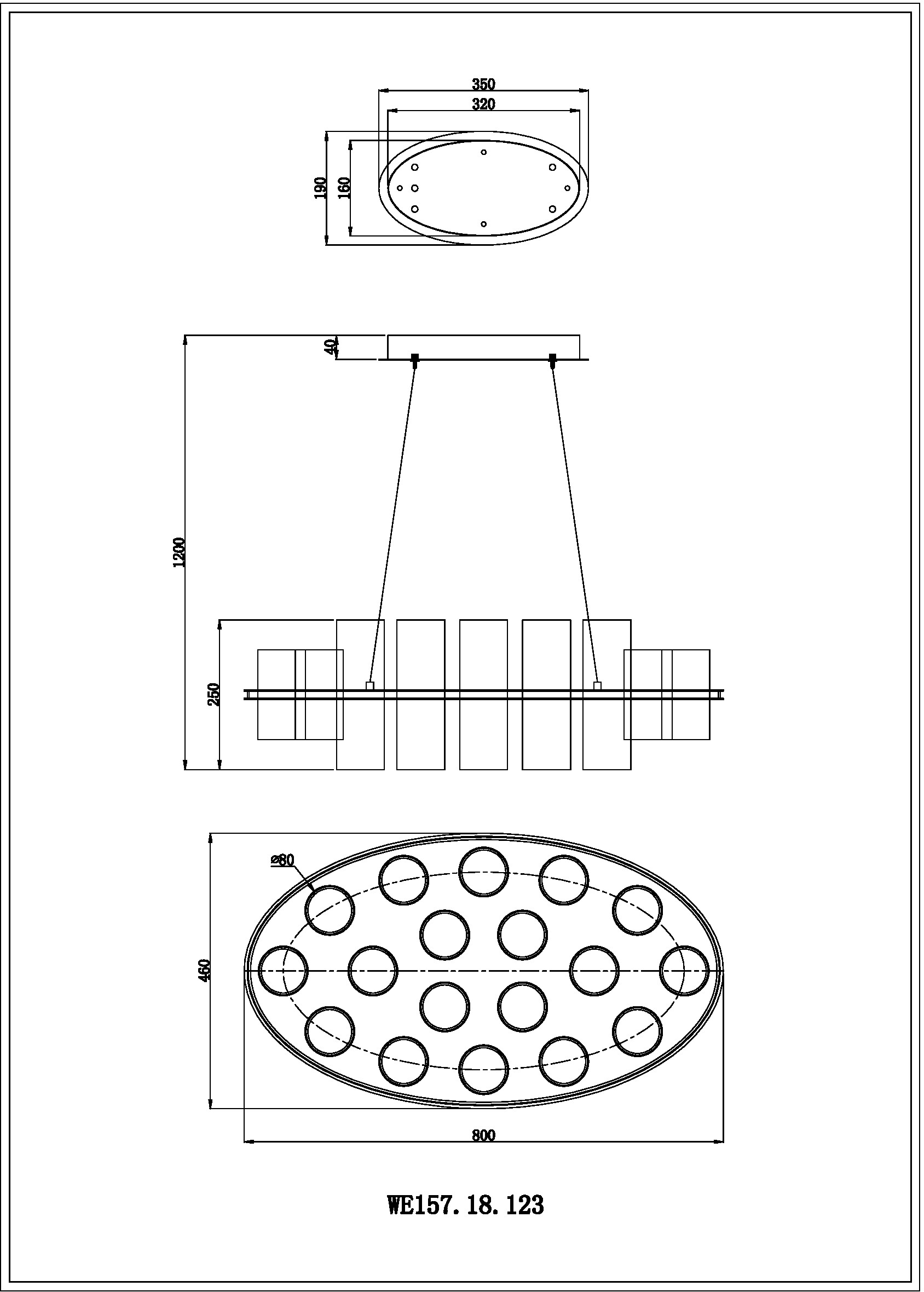 Подвесная люстра Wertmark Paula WE157.18.123