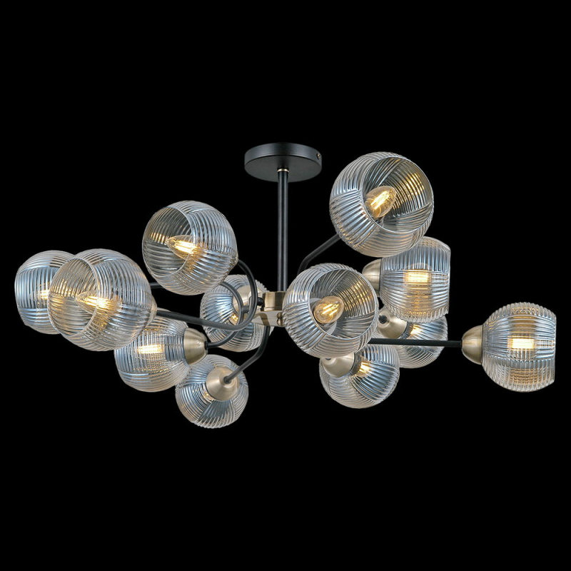 Люстра на штанге Illumico IL0398-12CSQ-79 BK AB
