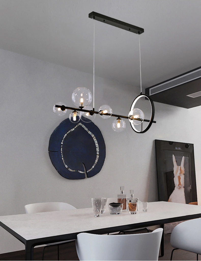 Подвесная люстра Delight Collection Art Deco Bubble KG1233P-7 black/clear УЦ