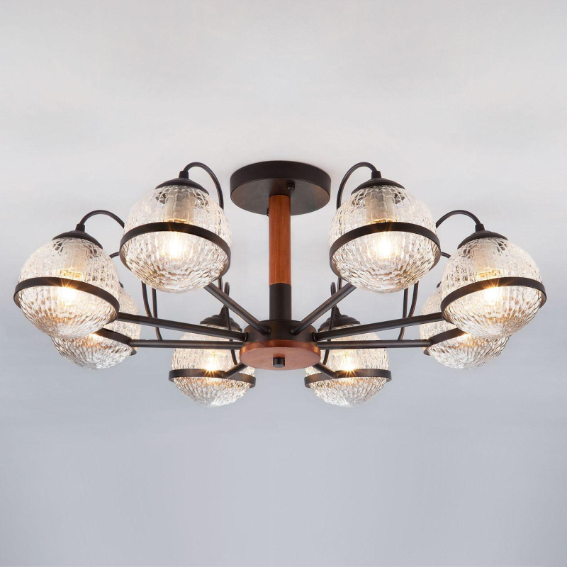 Потолочная люстра кантри Eurosvet Livia 70081/8 черный