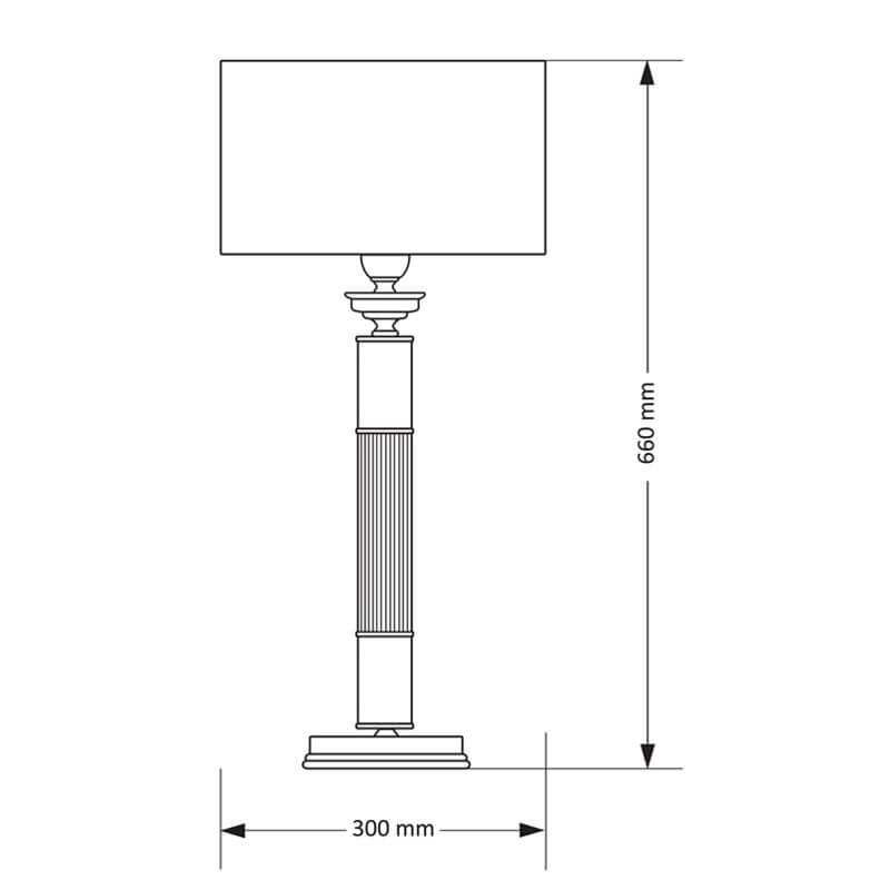Настольная лампа Kutek Messina KRE-LG-1(P)GR