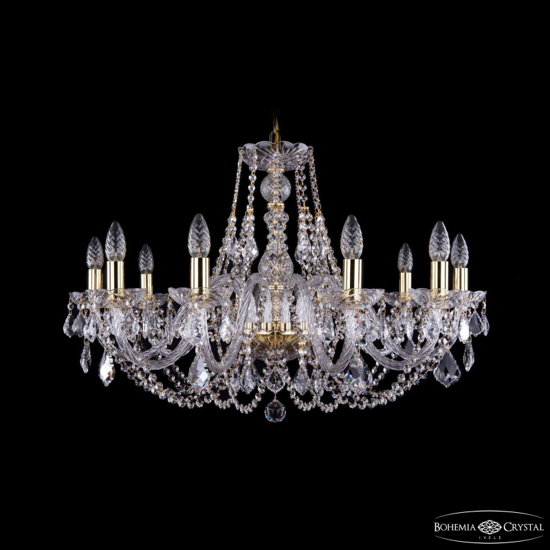 Подвесная люстра Bohemia Ivele Crystal 1406/10/300 G Leafs