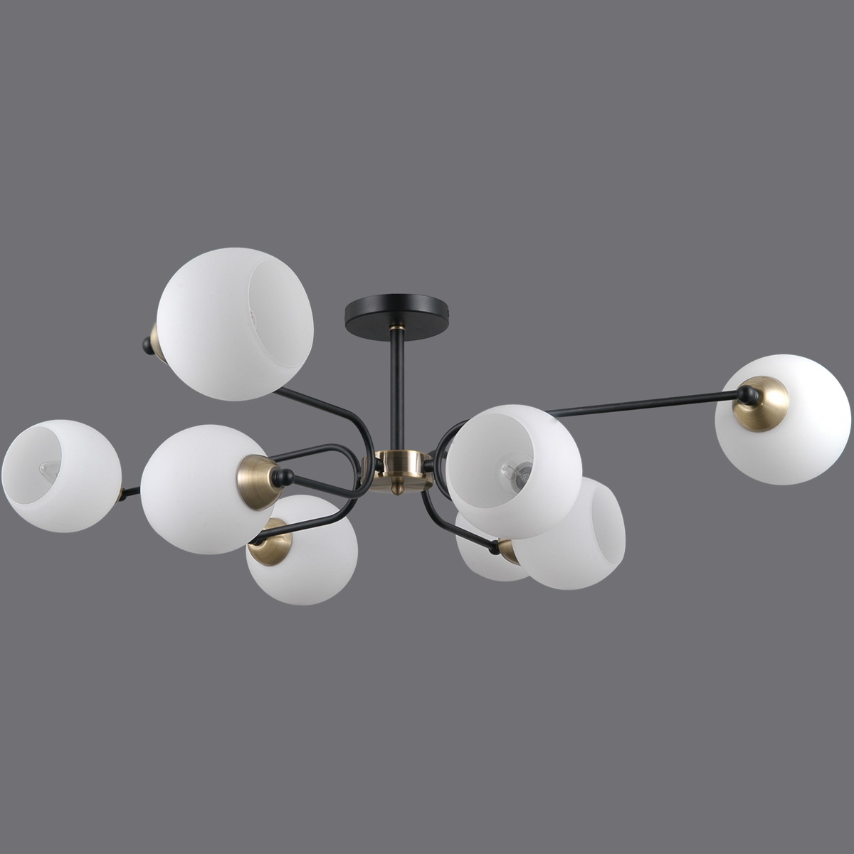 Люстра на штанге Illumico IL0249-8CSQ-79 BK AB