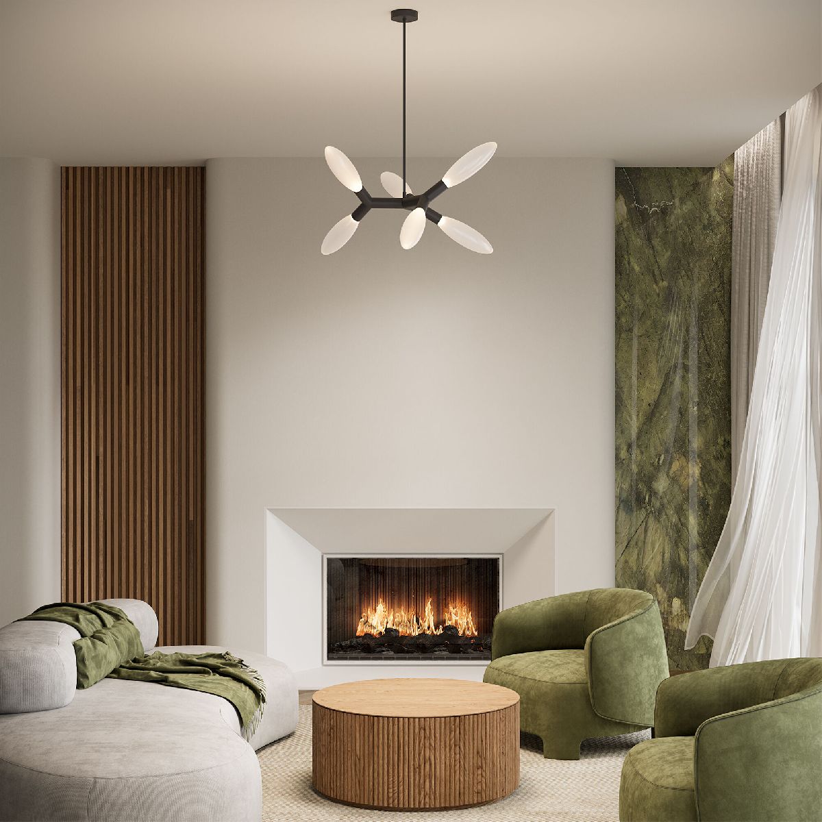 Люстра на штанге Eurosvet Covalent 30180/6 черный Smart a069153